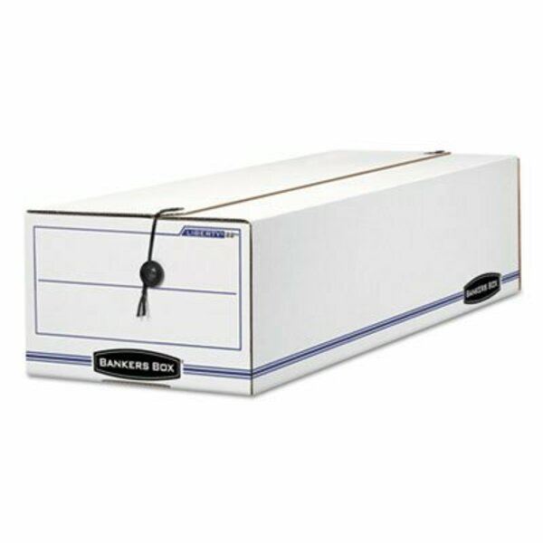 Fellowes BankersBox, LIBERTY CHECK AND FORM BOXES, 9.75in X 23.75in X 6.25in, WHITE/BLUE, 12PK 00022